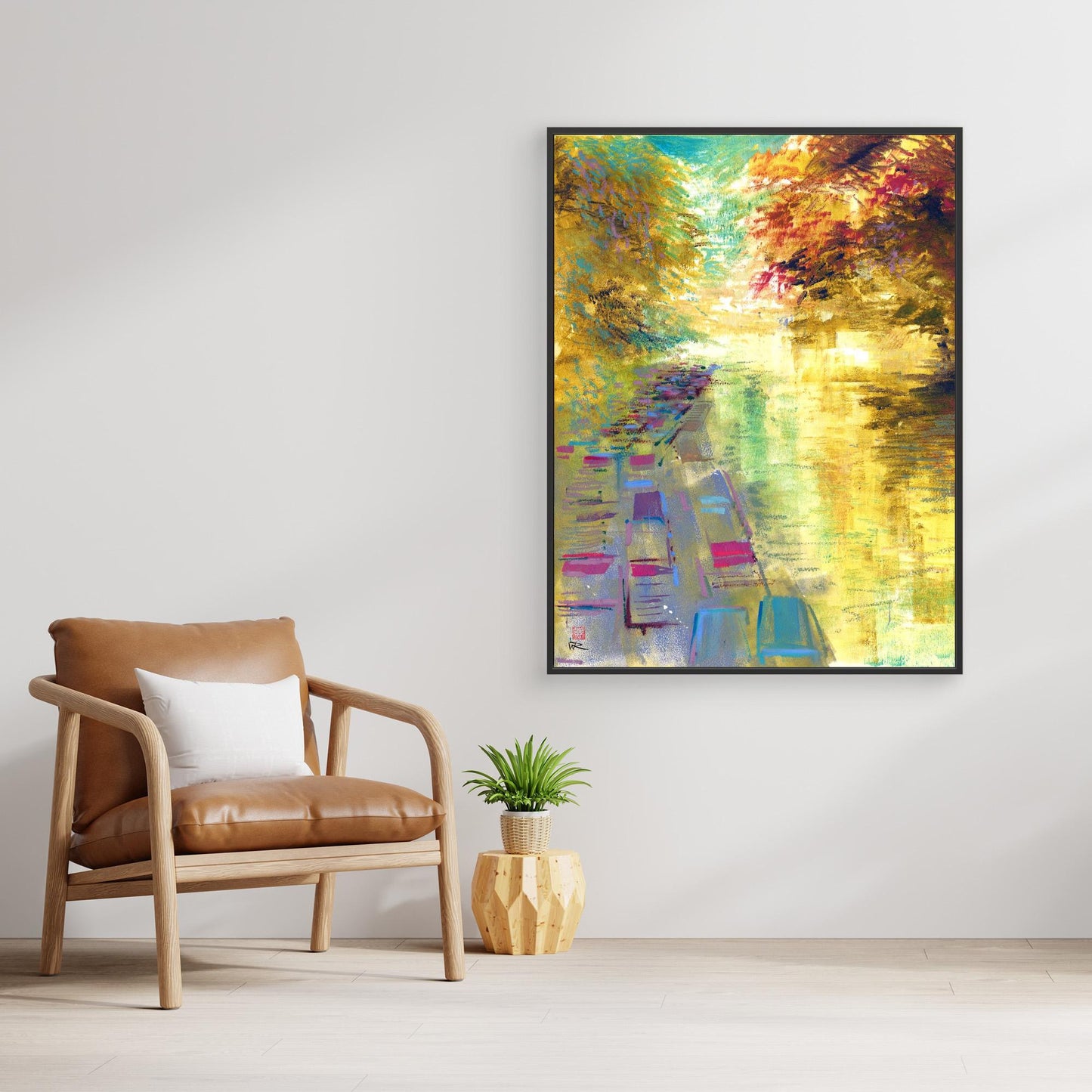 Punts under Magdalen bridge in Oxford