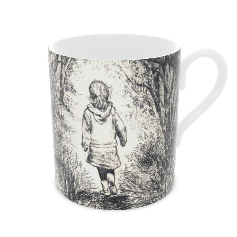 Bluebell wood - Edition 2 - Sepia - Bone china mug