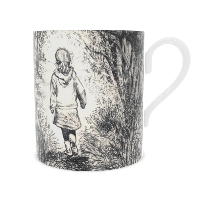 Bluebell wood - Edition 2 - Sepia - Bone china mug