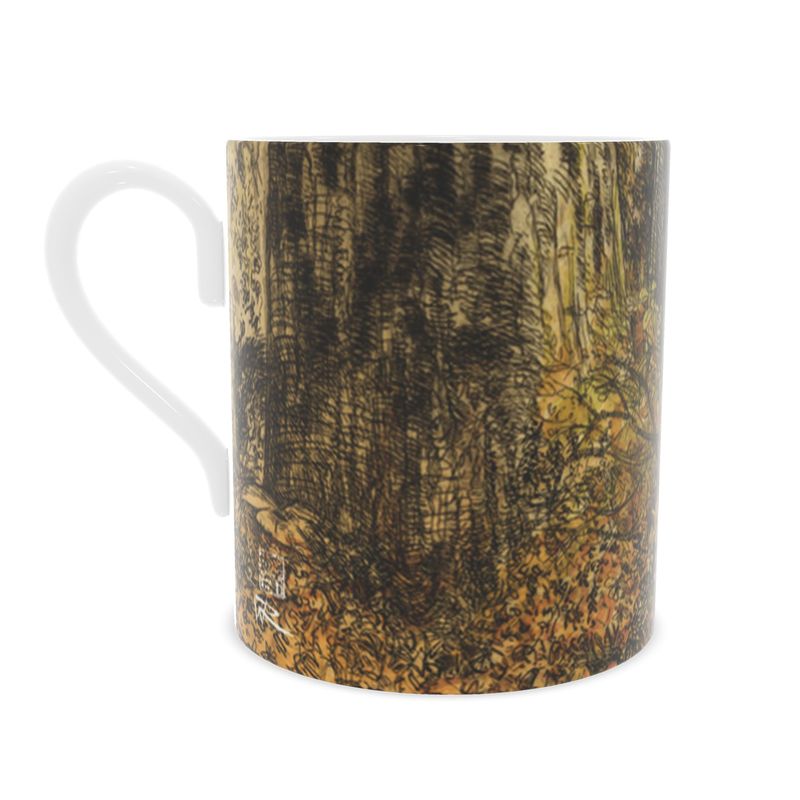 Bluebell wood edition 3 - Autumn - Bone china mug