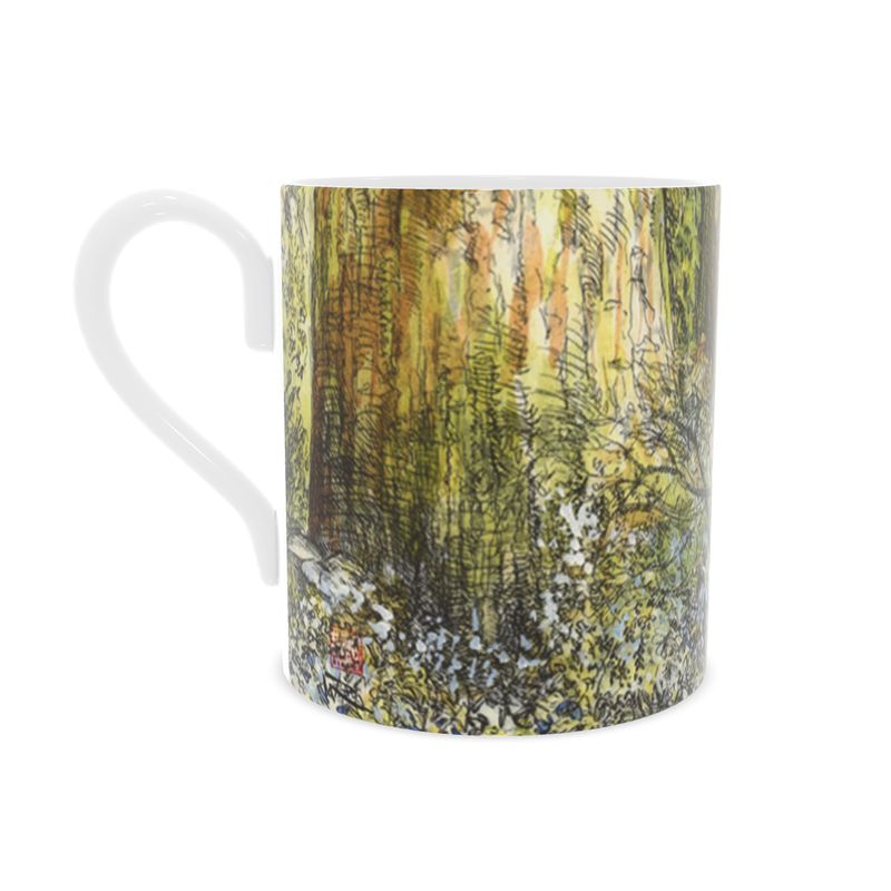 Bluebell wood - Edition 7 - Bluebells in bloom - Bone china mug