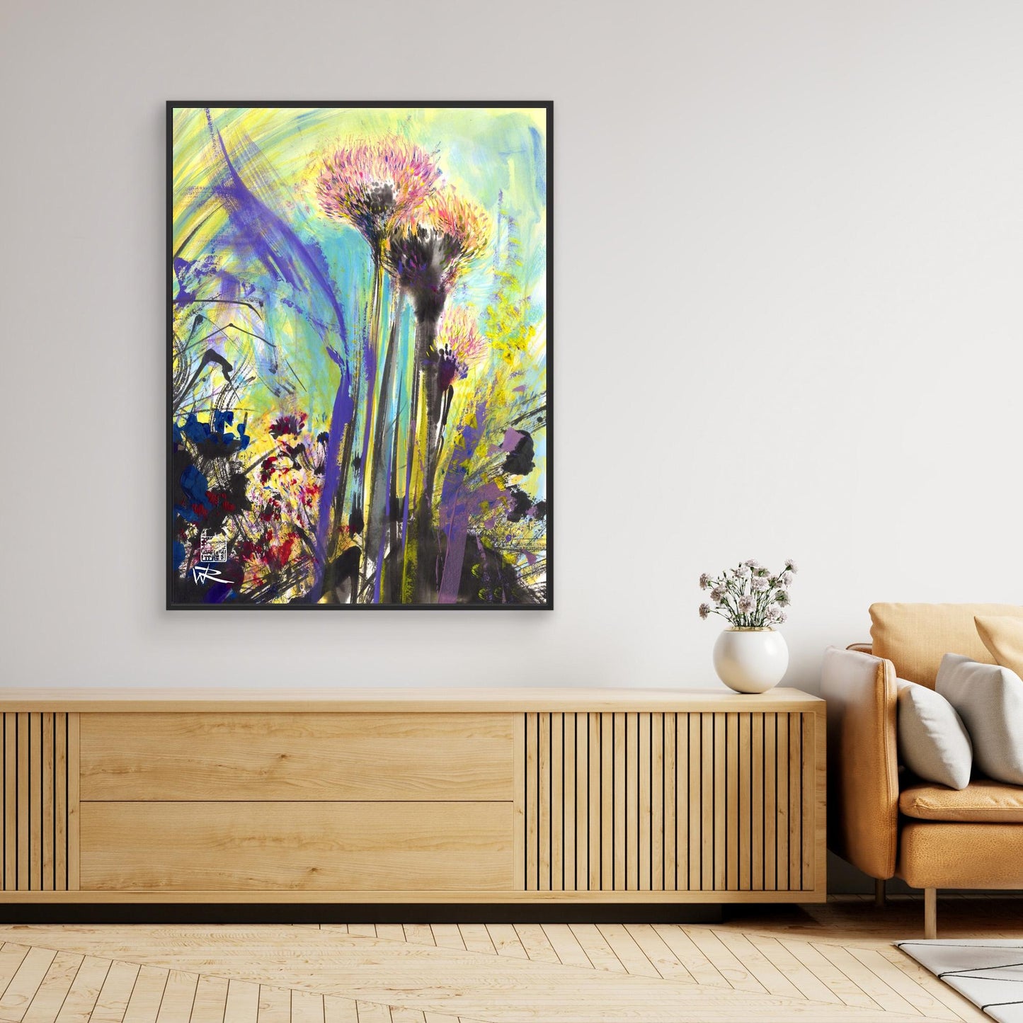 Allium flowerheads 2 - canvas print