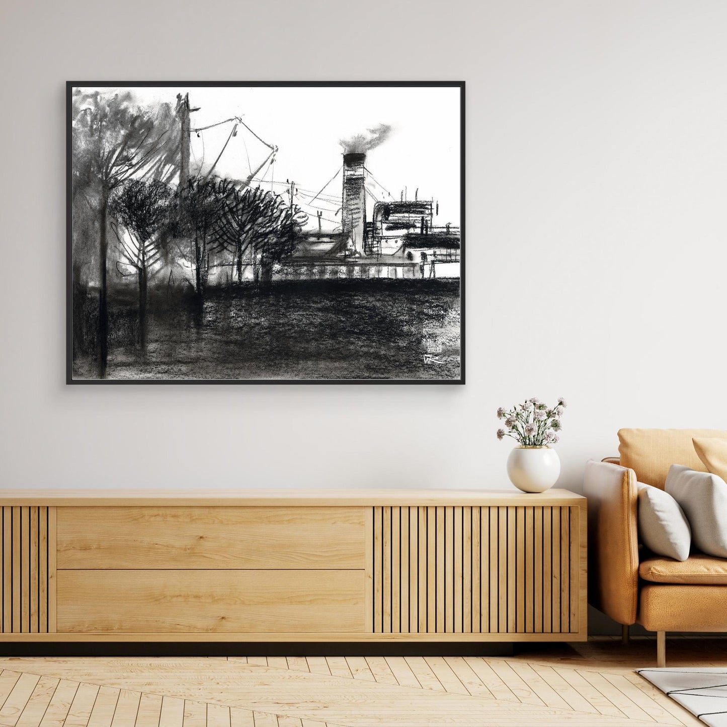 Red dessert scene 5 - canvas print