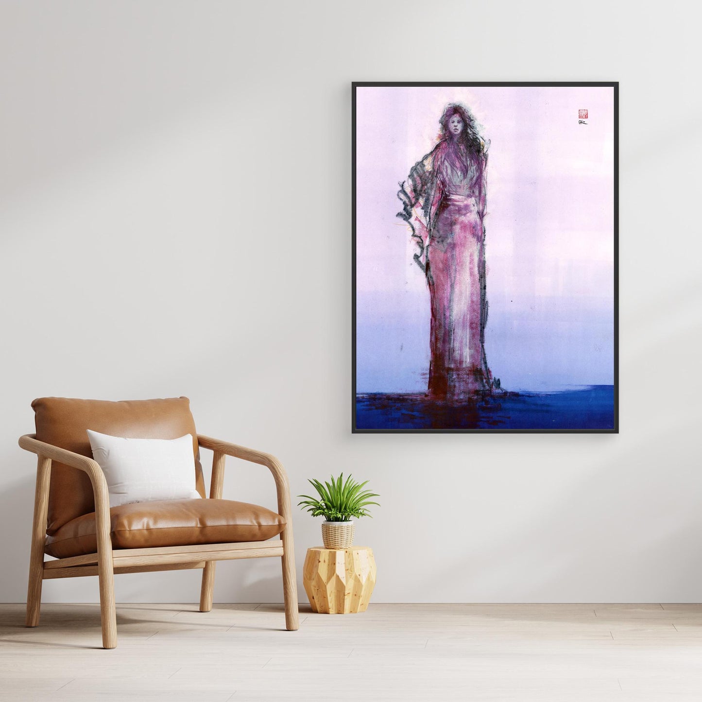 Ellipsis fashion drawn monoprint