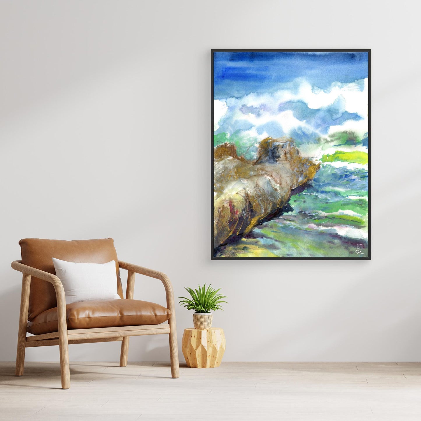 Mujeres island rocks and surf