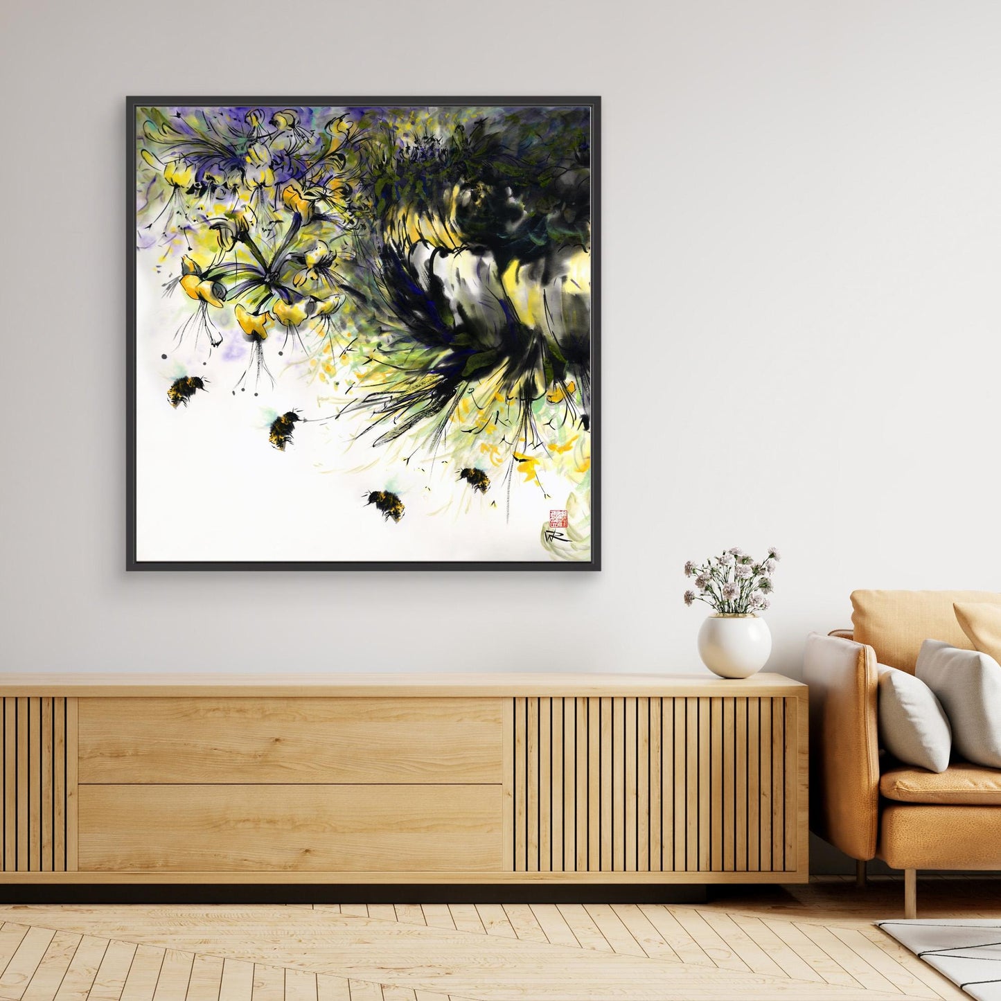 Honeysuckle and bees