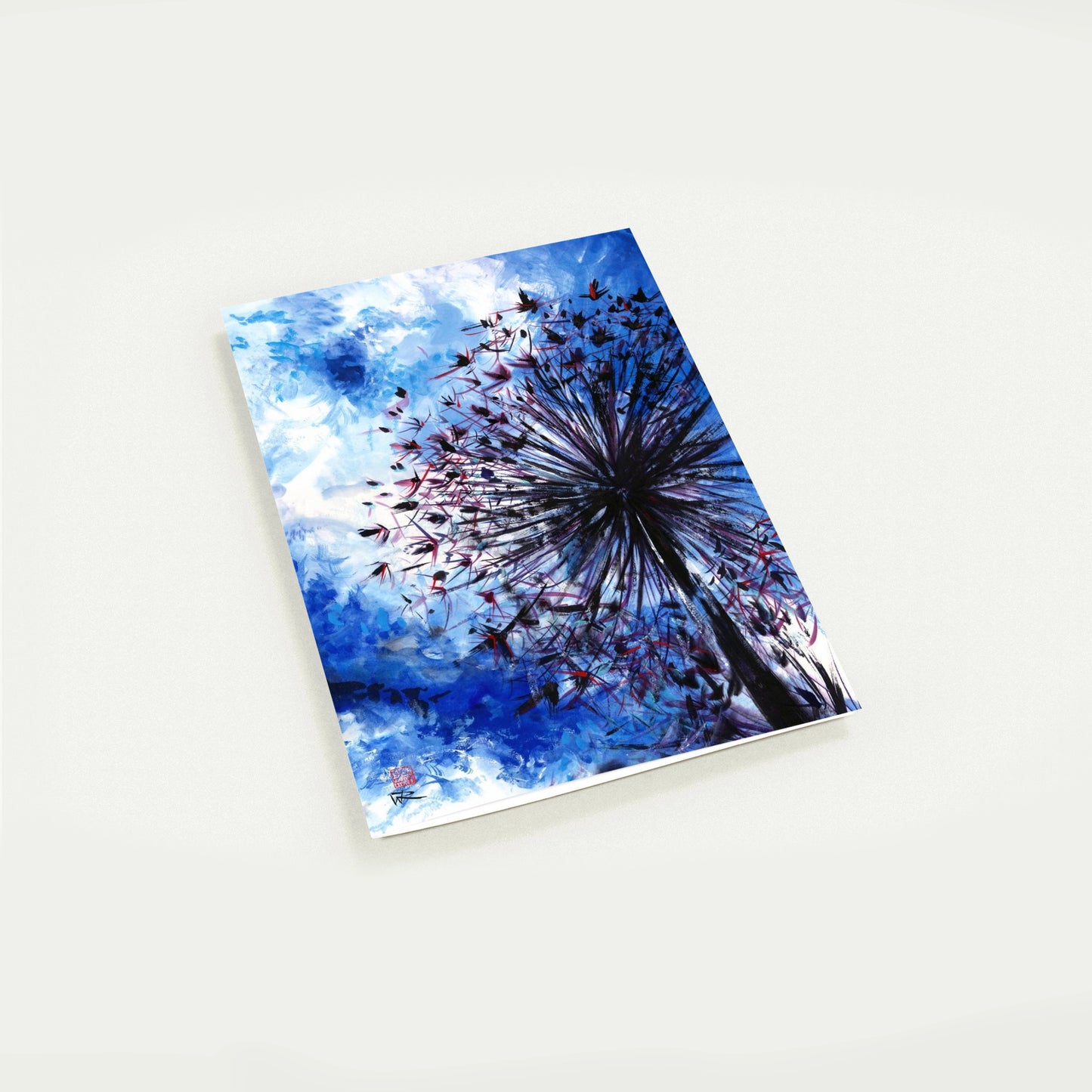 Allium azul sol - Paquete de 10 tarjetas de felicitación