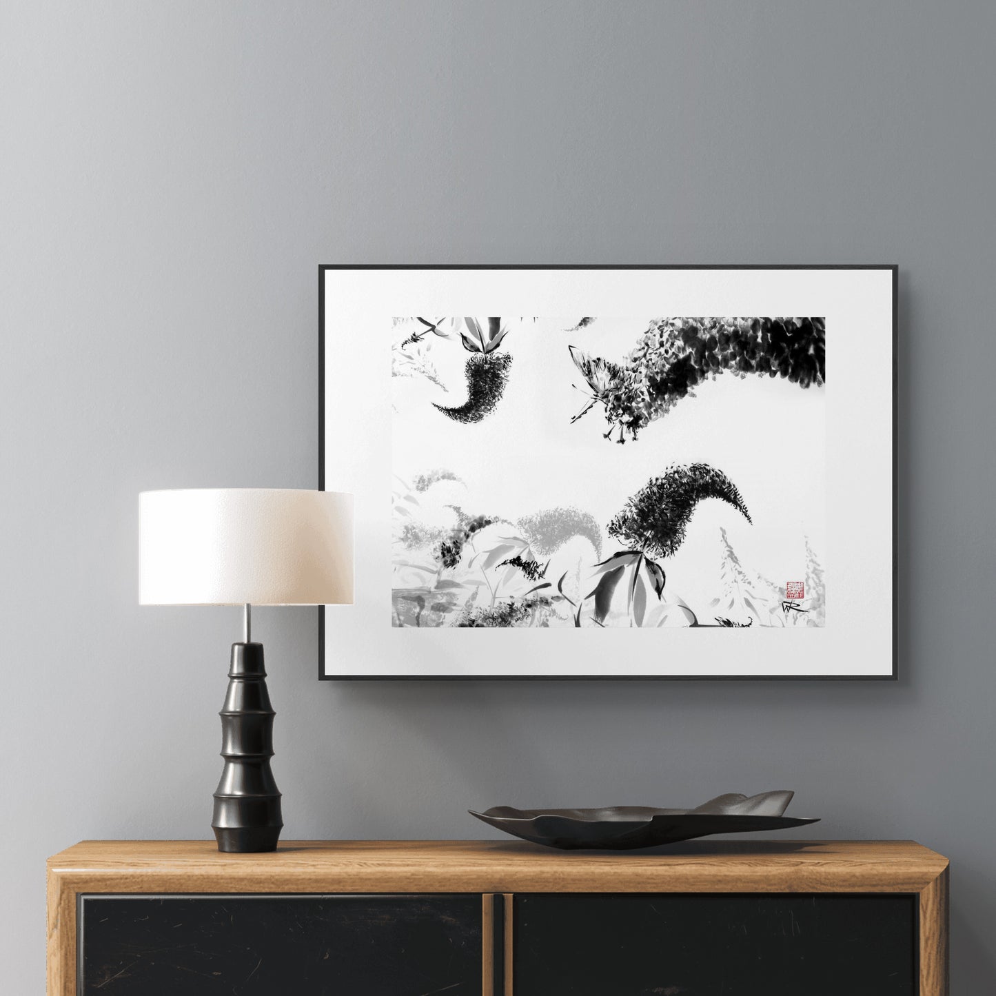 Mariposas en buddlejas - Impresión en papel