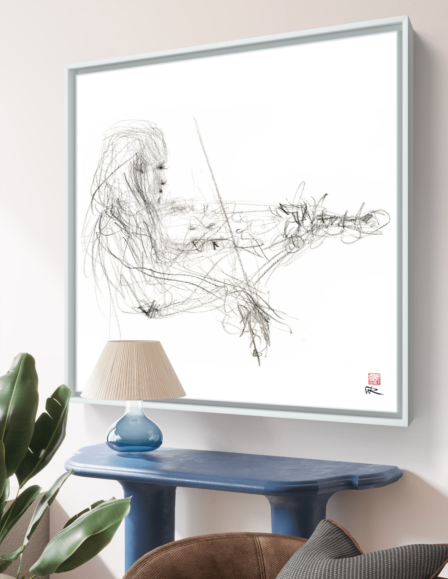 Charlotte Spruit on violin 2 - Canvas art print