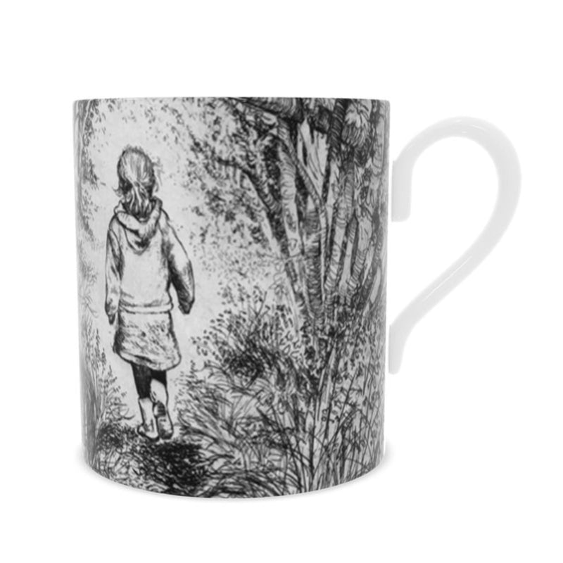 Bluebell wood - Edition 1 - Monochrome - Bone china mug