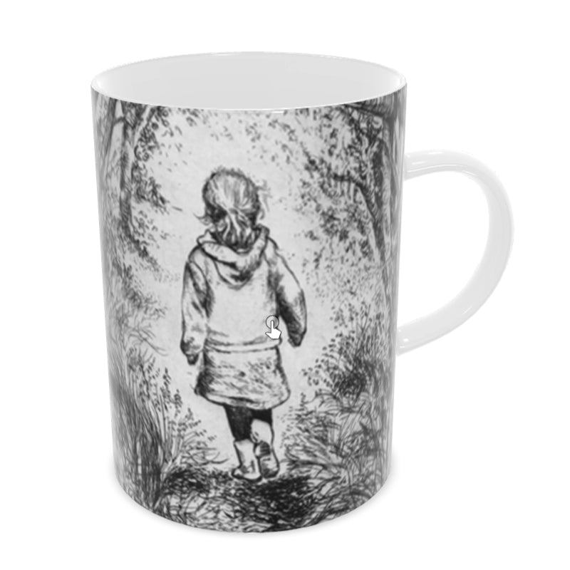 Bluebell wood - Edition 1 - Monochrome - Bone china mug