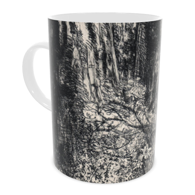 Bluebell wood - Edition 2 - Sepia - Bone china mug
