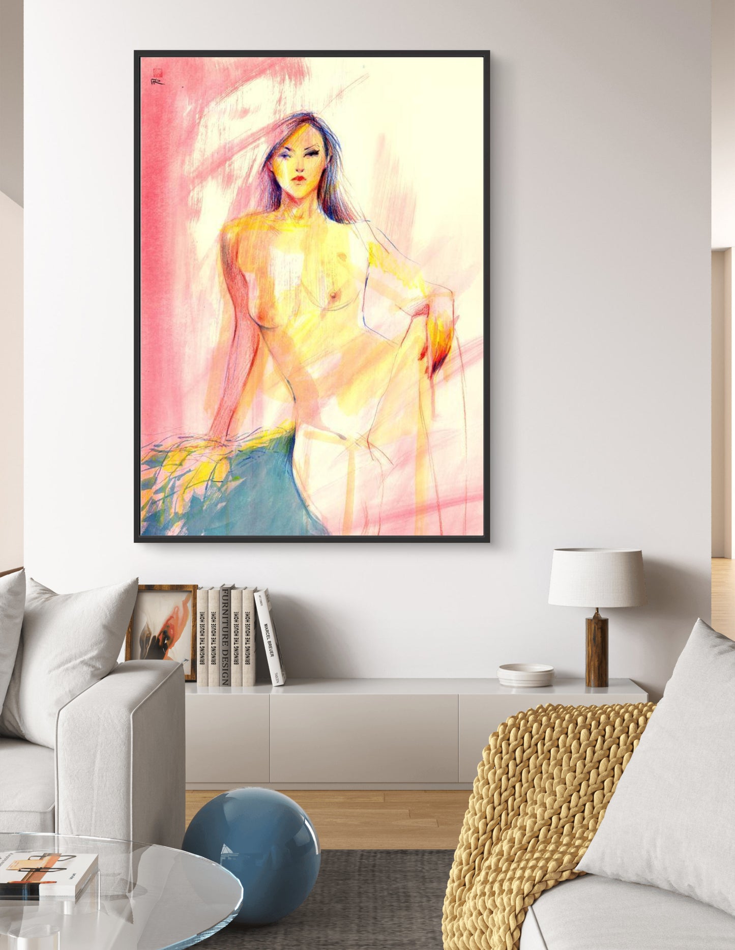 Golden pink haze - Canvas art print
