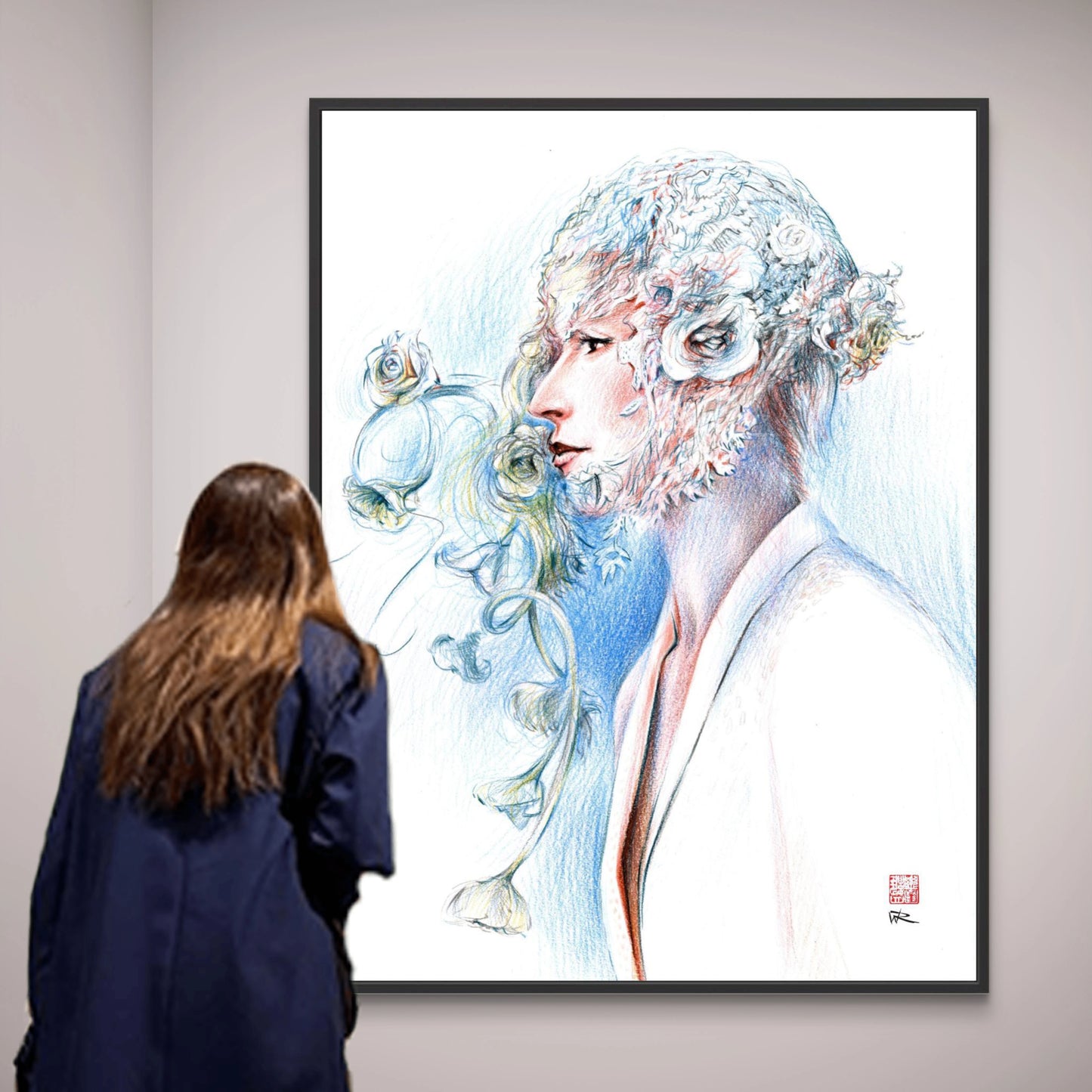 Lace hat - Canvas art print