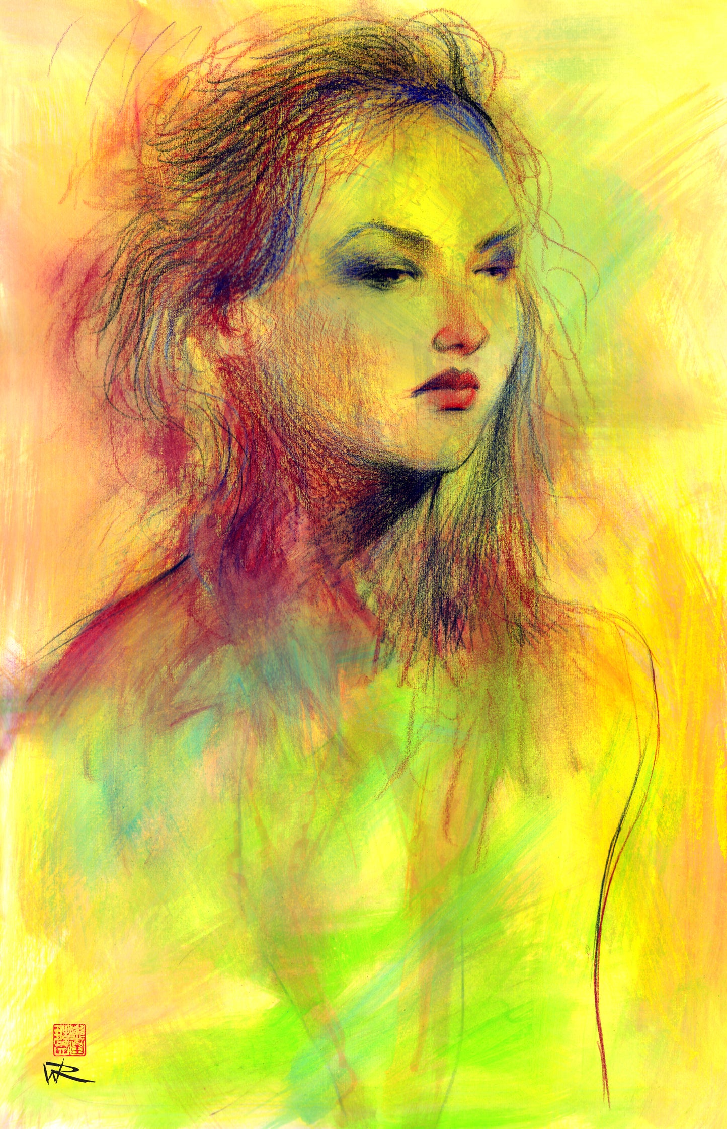 Dusky eyed beauty - Canvas art print