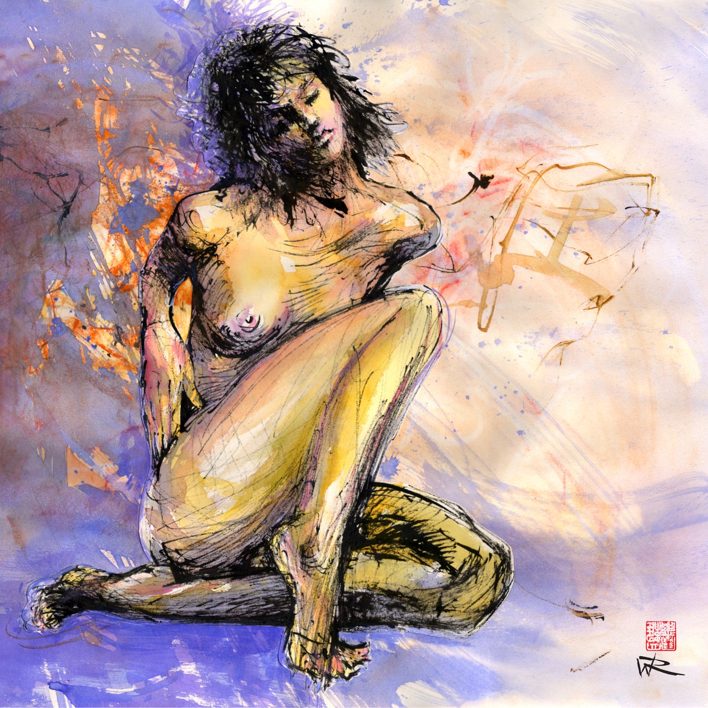 Figure from abstraction - Original painting