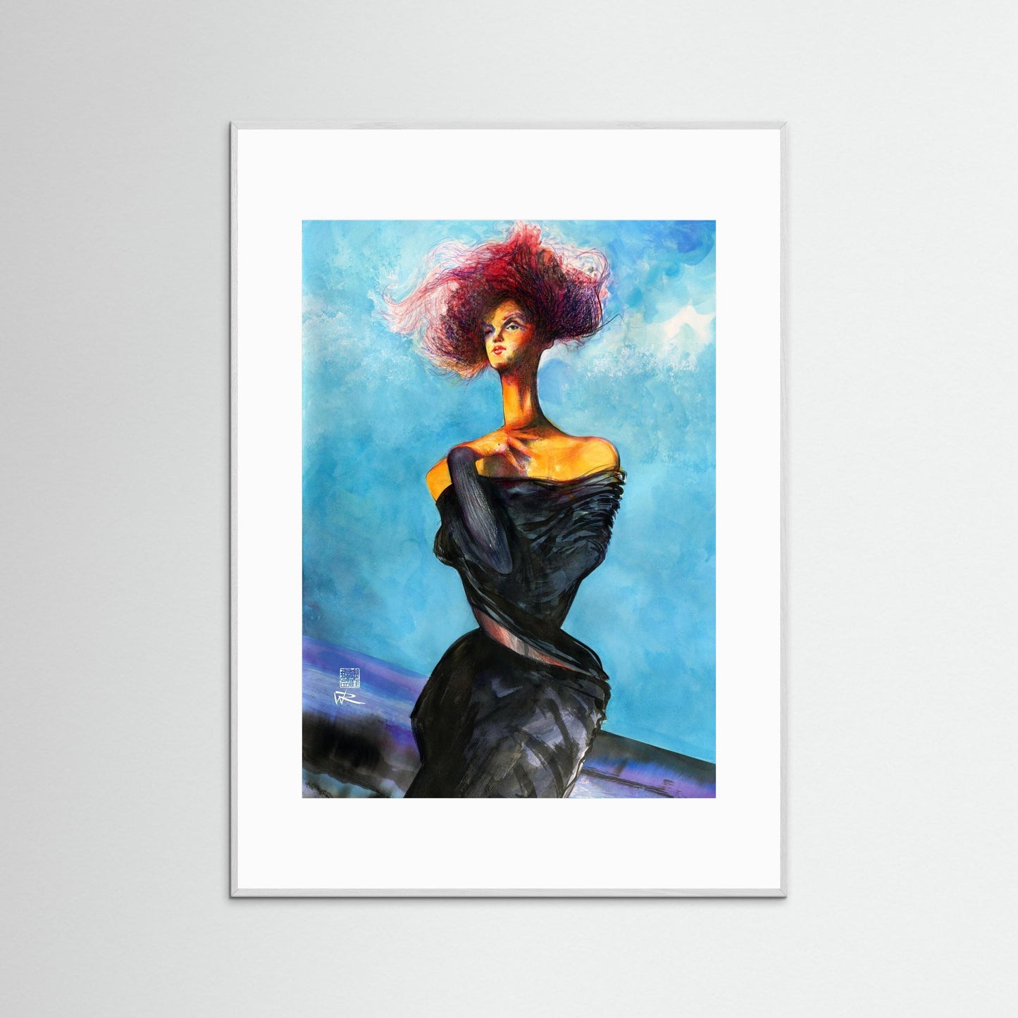 Galiano blue doll - Paper print