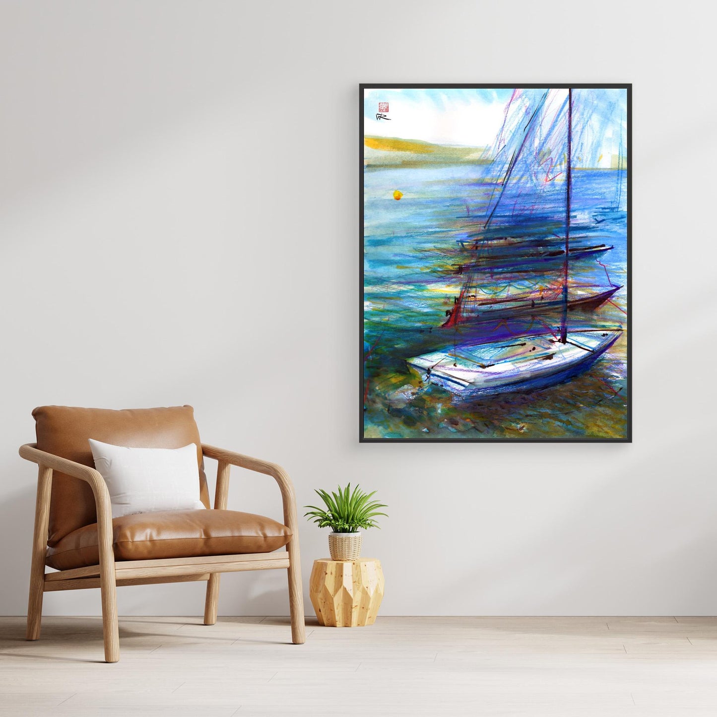 Sail boat mooring in Croatia