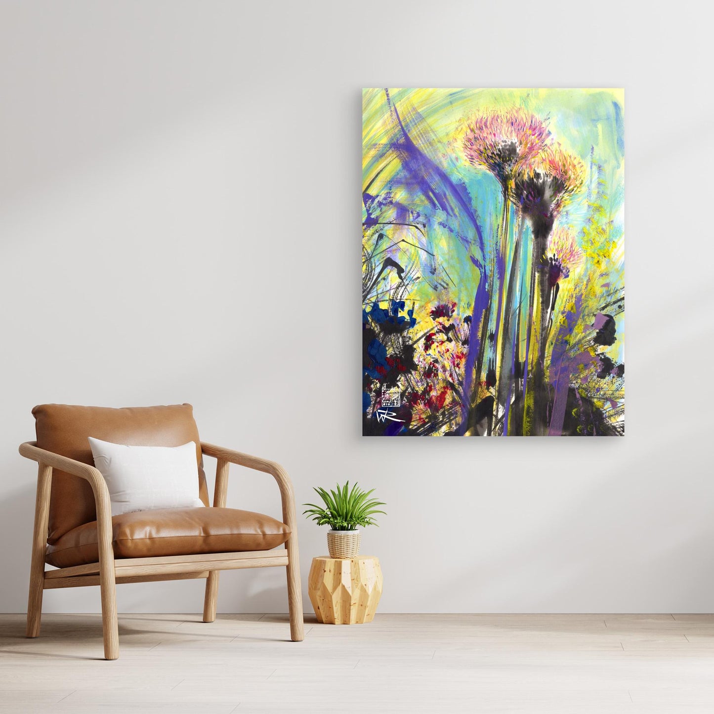 Allium flowerheads 2 - canvas print