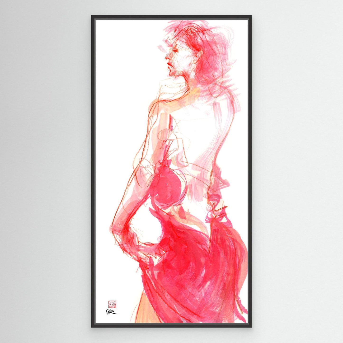 Flamenco pose - canvas print