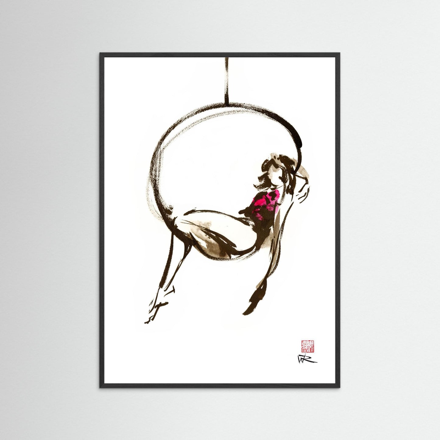 Hanging out - paper print