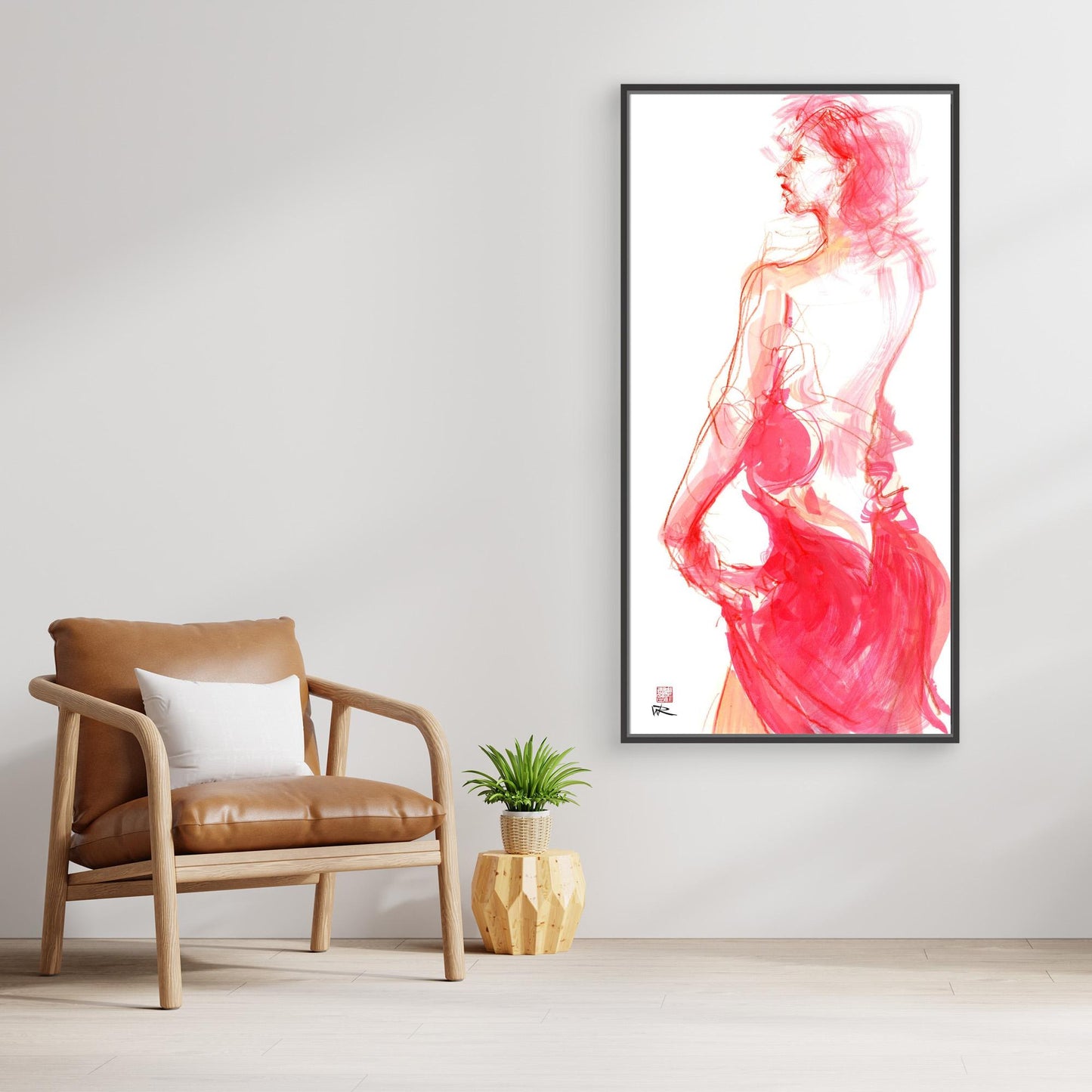 Flamenco pose - canvas print