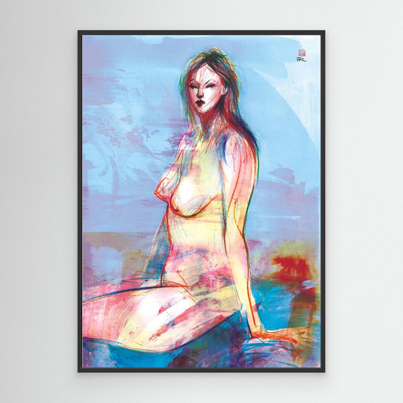 Seated in reflection - Canvas art print