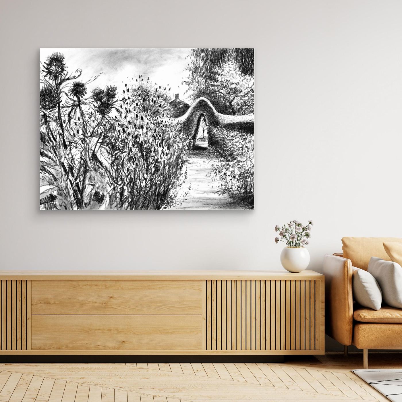 Rousham kitchen garden - Canvas art print