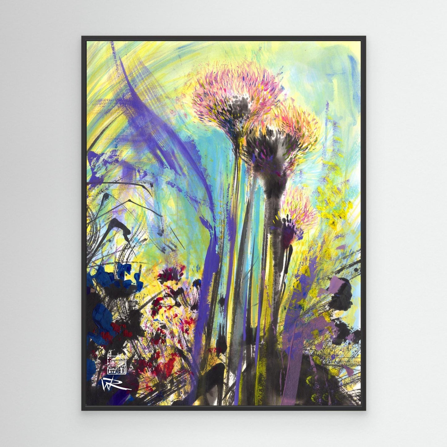 Allium flowerheads 2 - canvas print