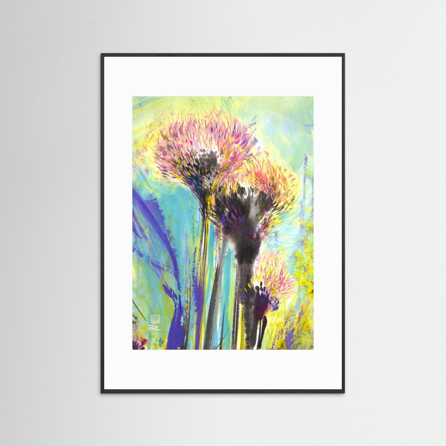 Allium flowerheads - paper print