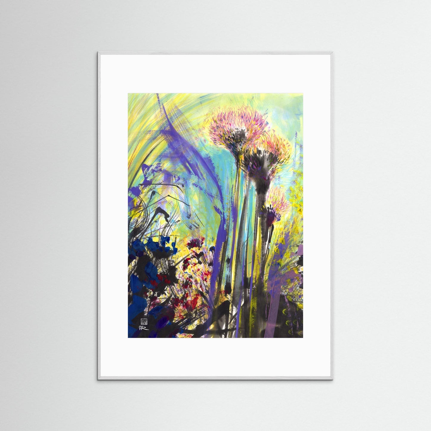 Allium flowerheads 2 - paper print