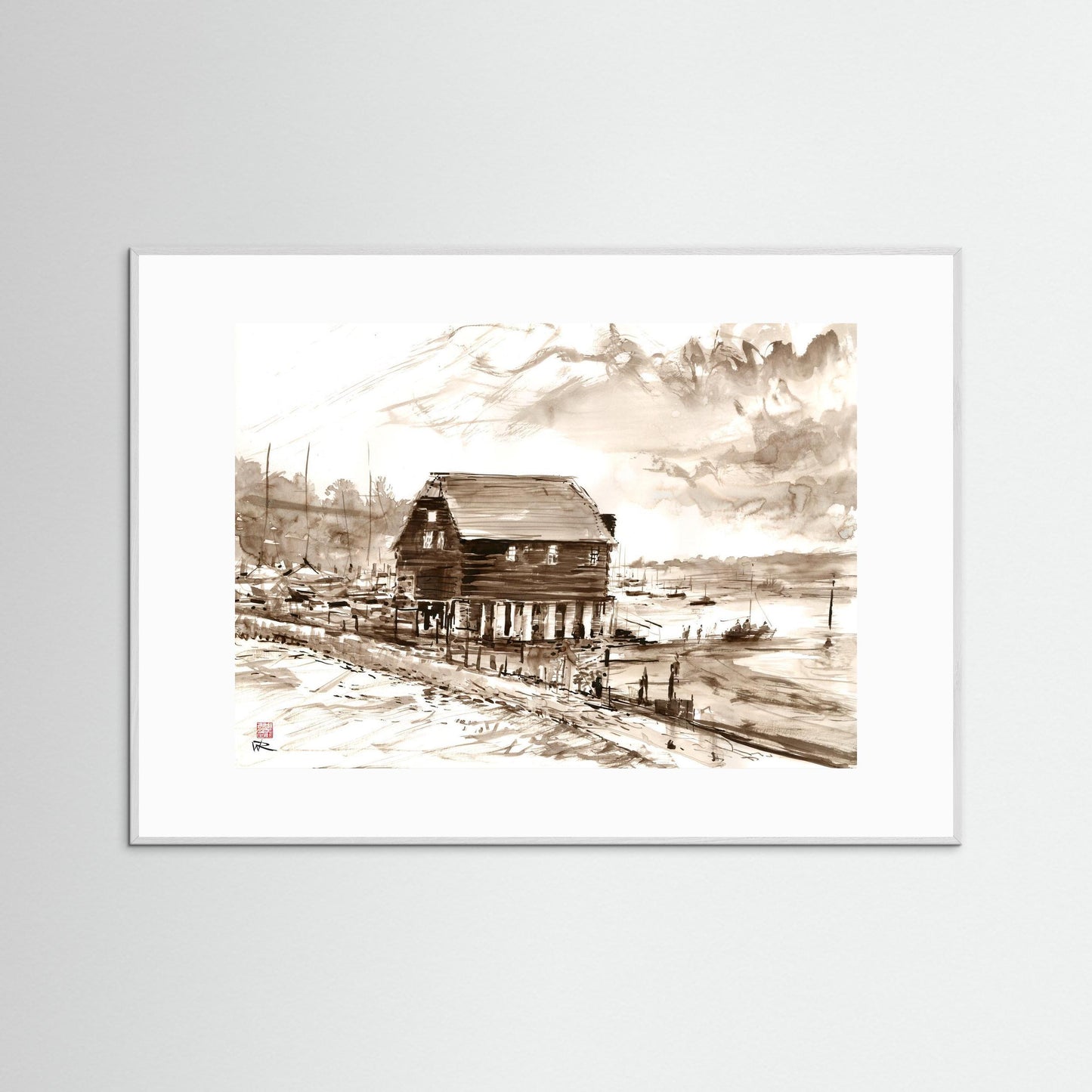 Bosham boathouse - paper print