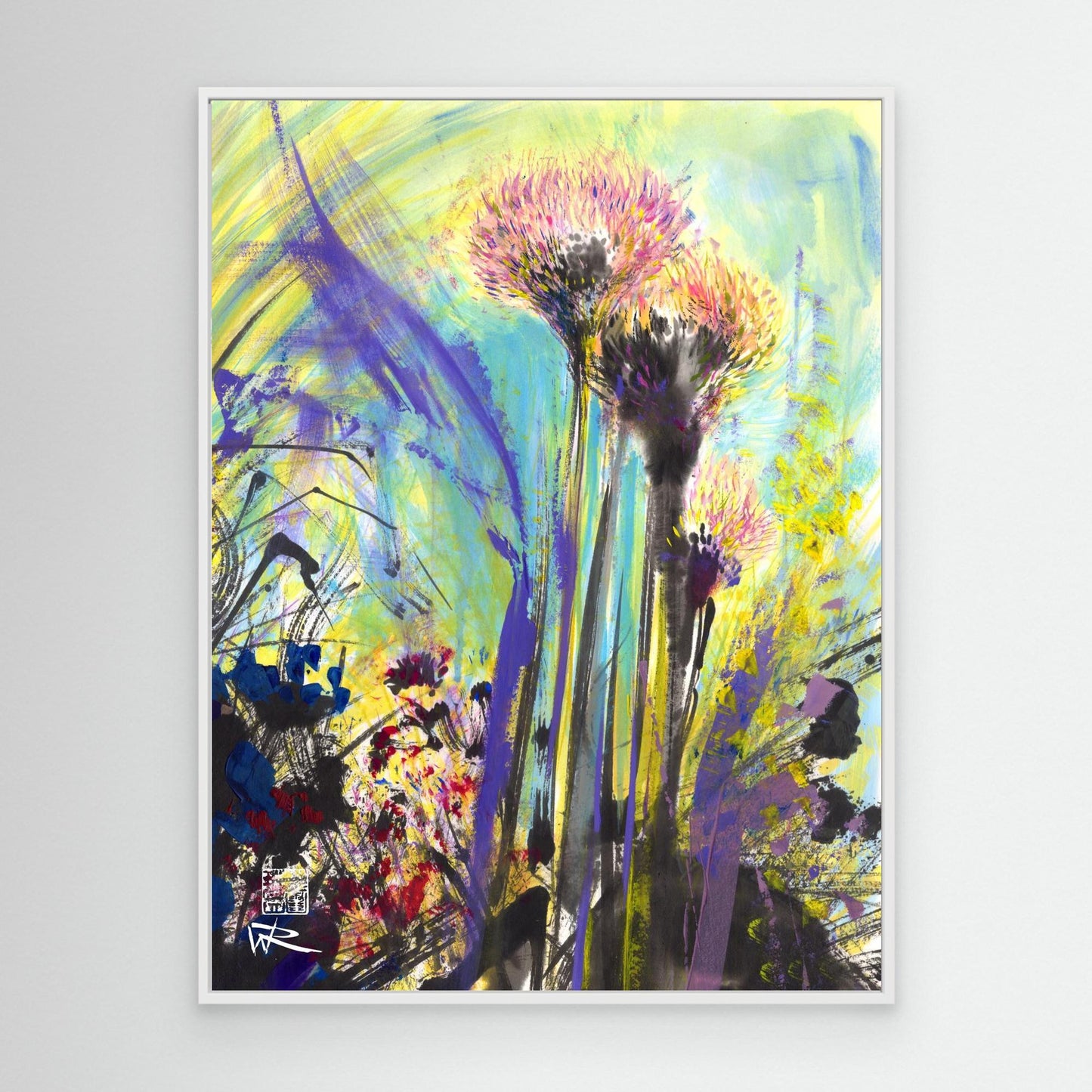 Allium flowerheads 2 - canvas print