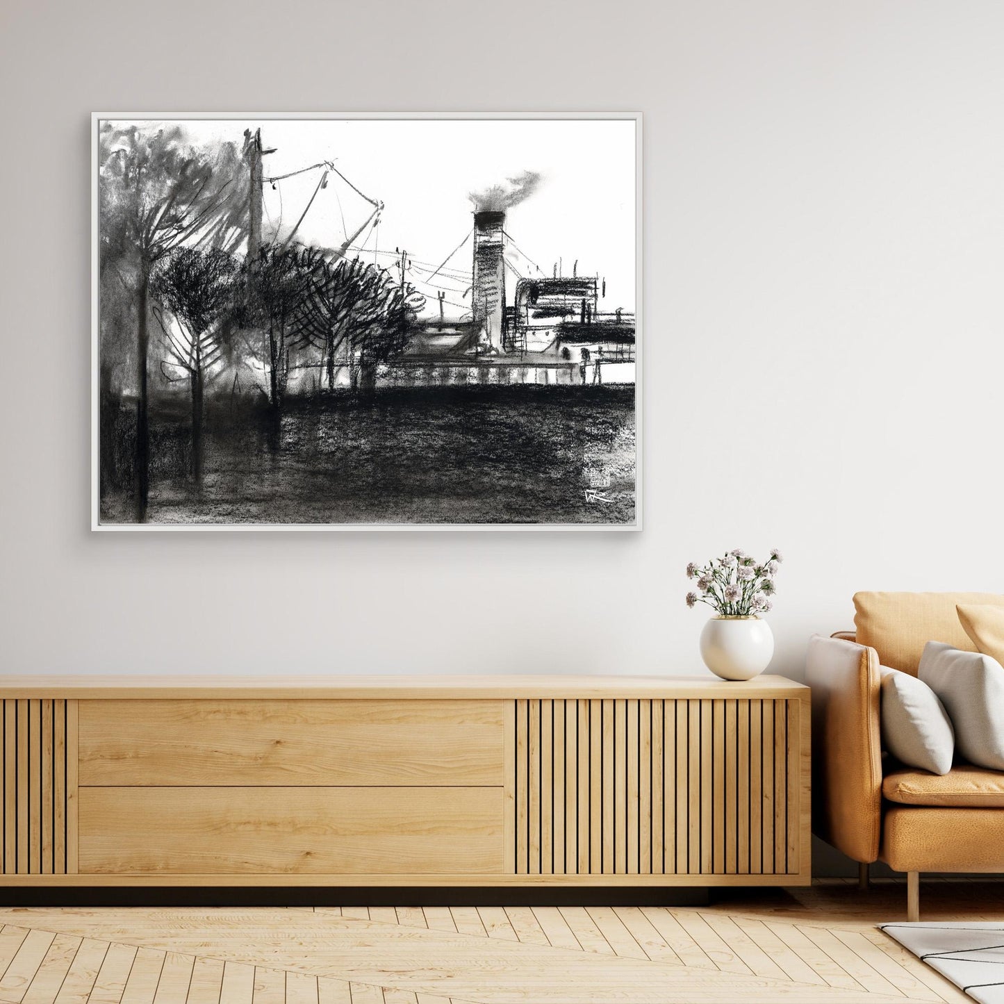 Red dessert scene 5 - canvas print