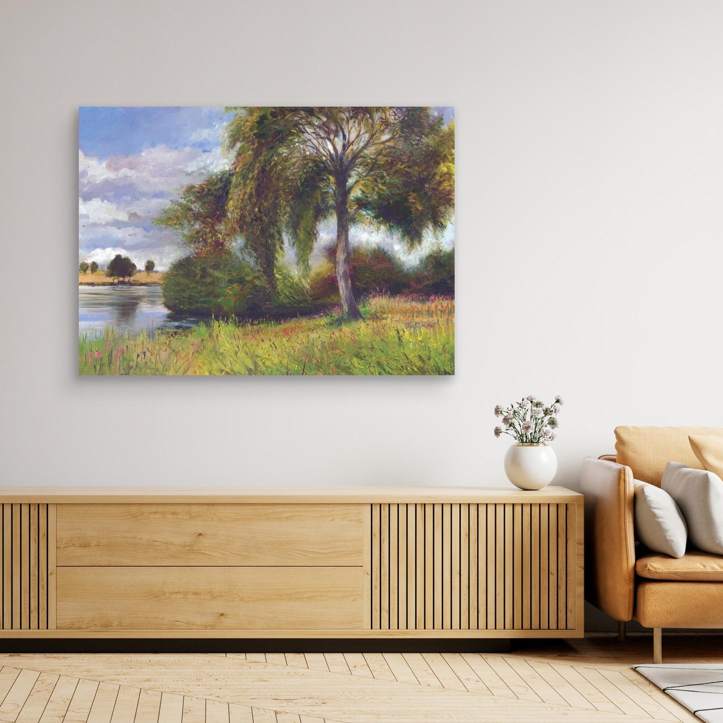 Wotton gardens meadow & lake - Canvas art print