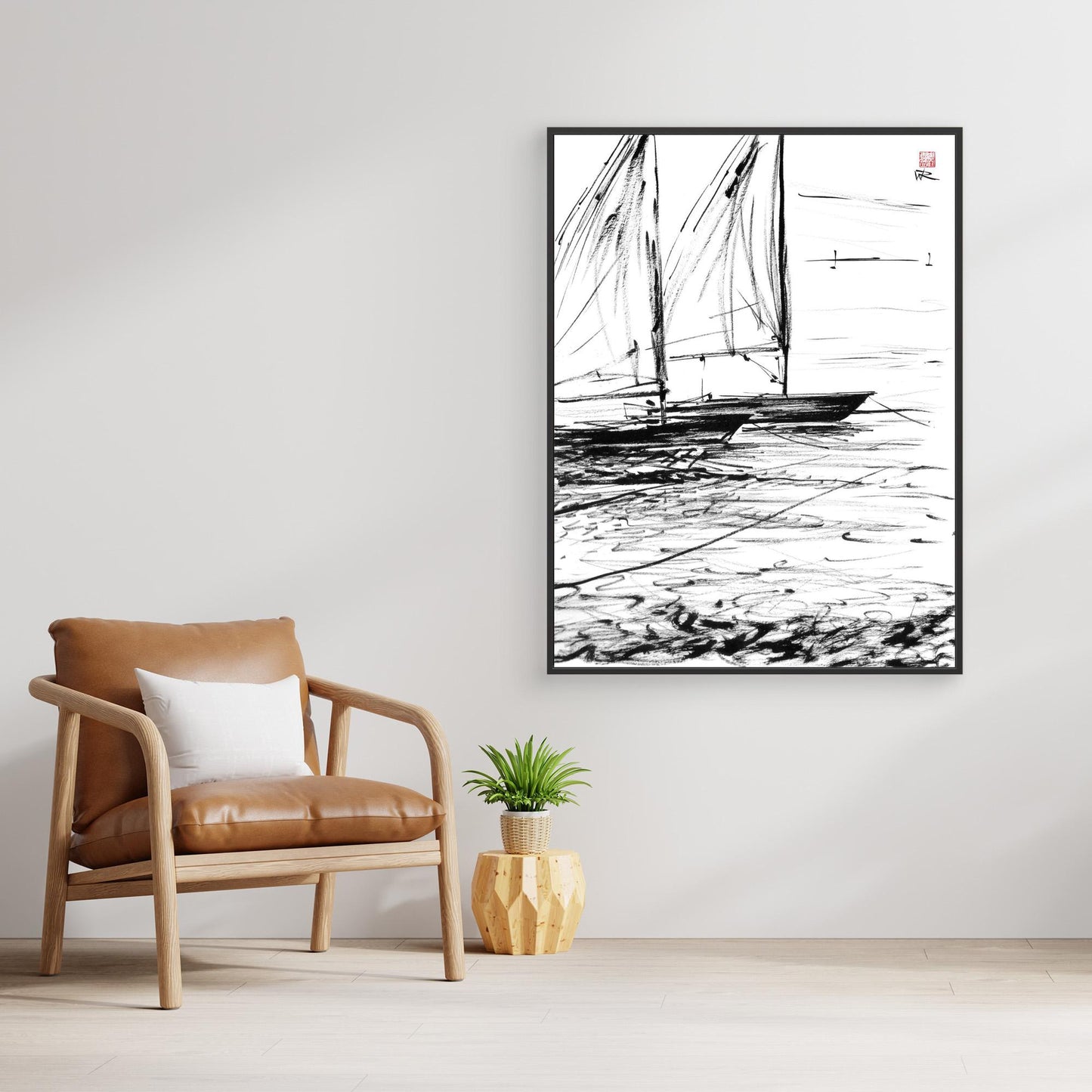 Dinghys flapping in the wind