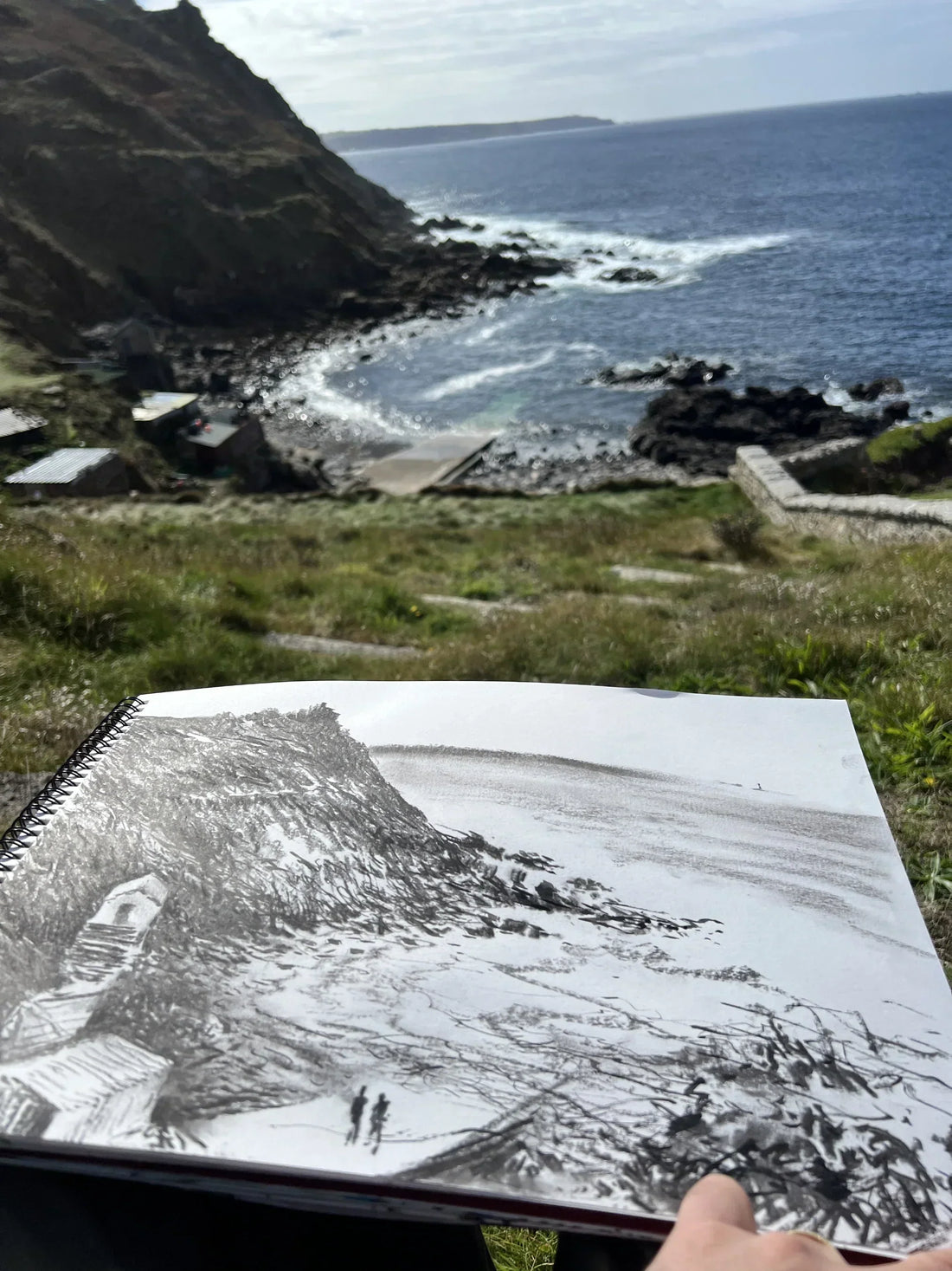 Drawing at Cape Cornwall