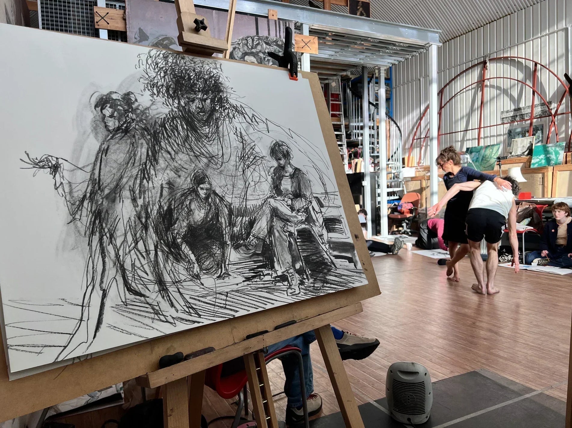 Dance drawing at Topolski Studios in London
