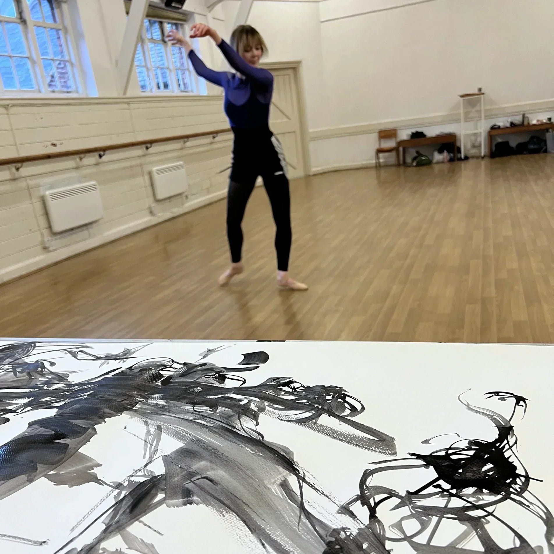 Painting live dance in Oxford