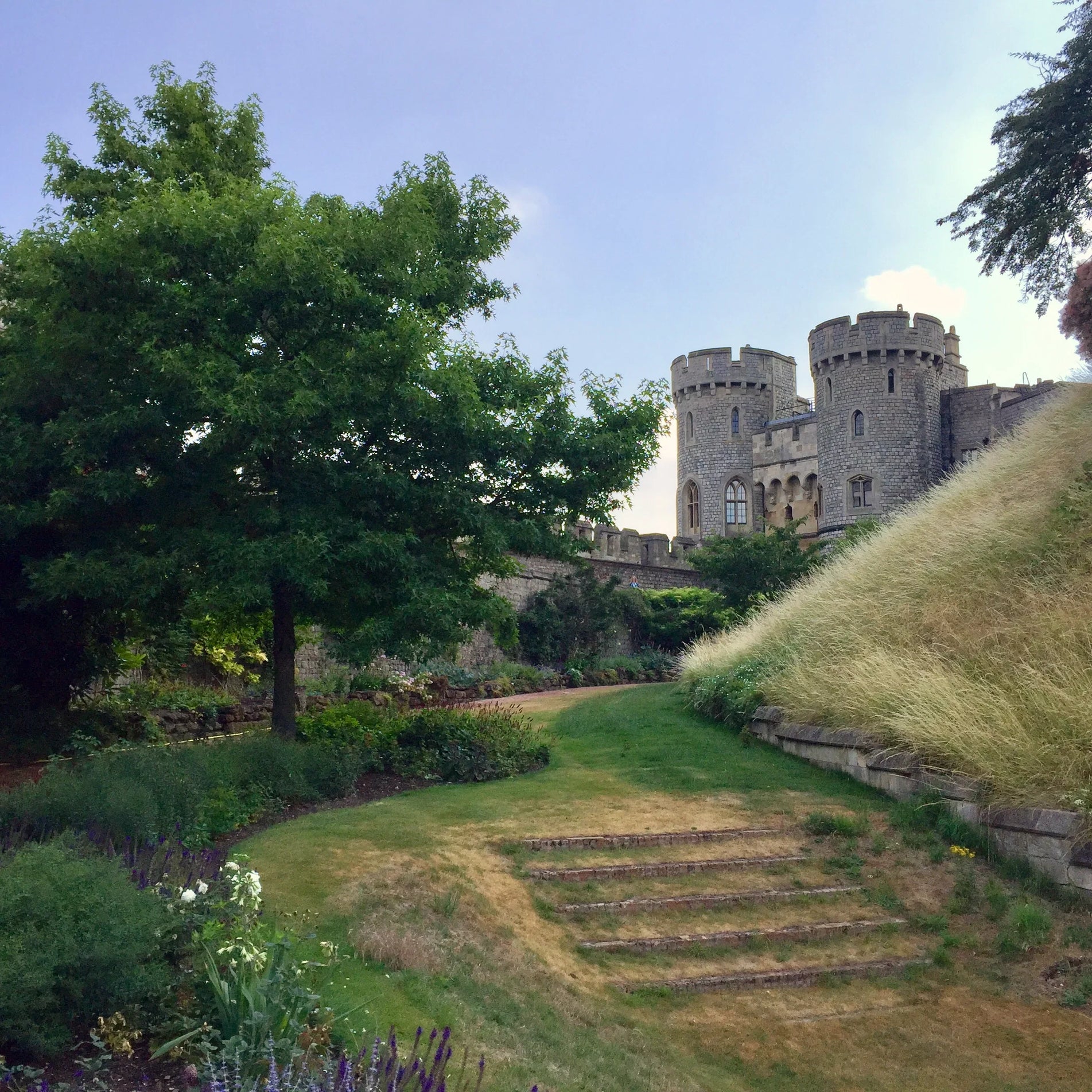 Moat gardens in Windsor Castle
