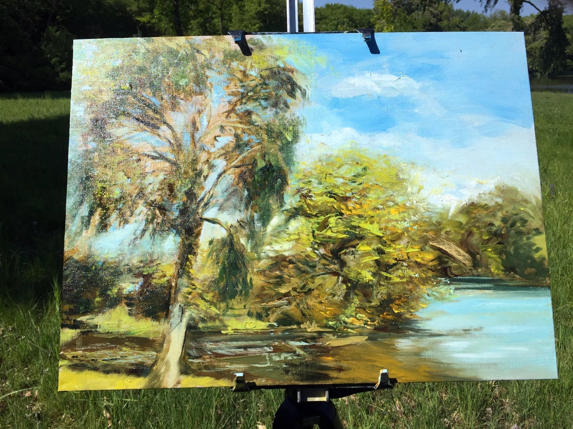 Oil painting of Wotton Gardens by William Rowsell