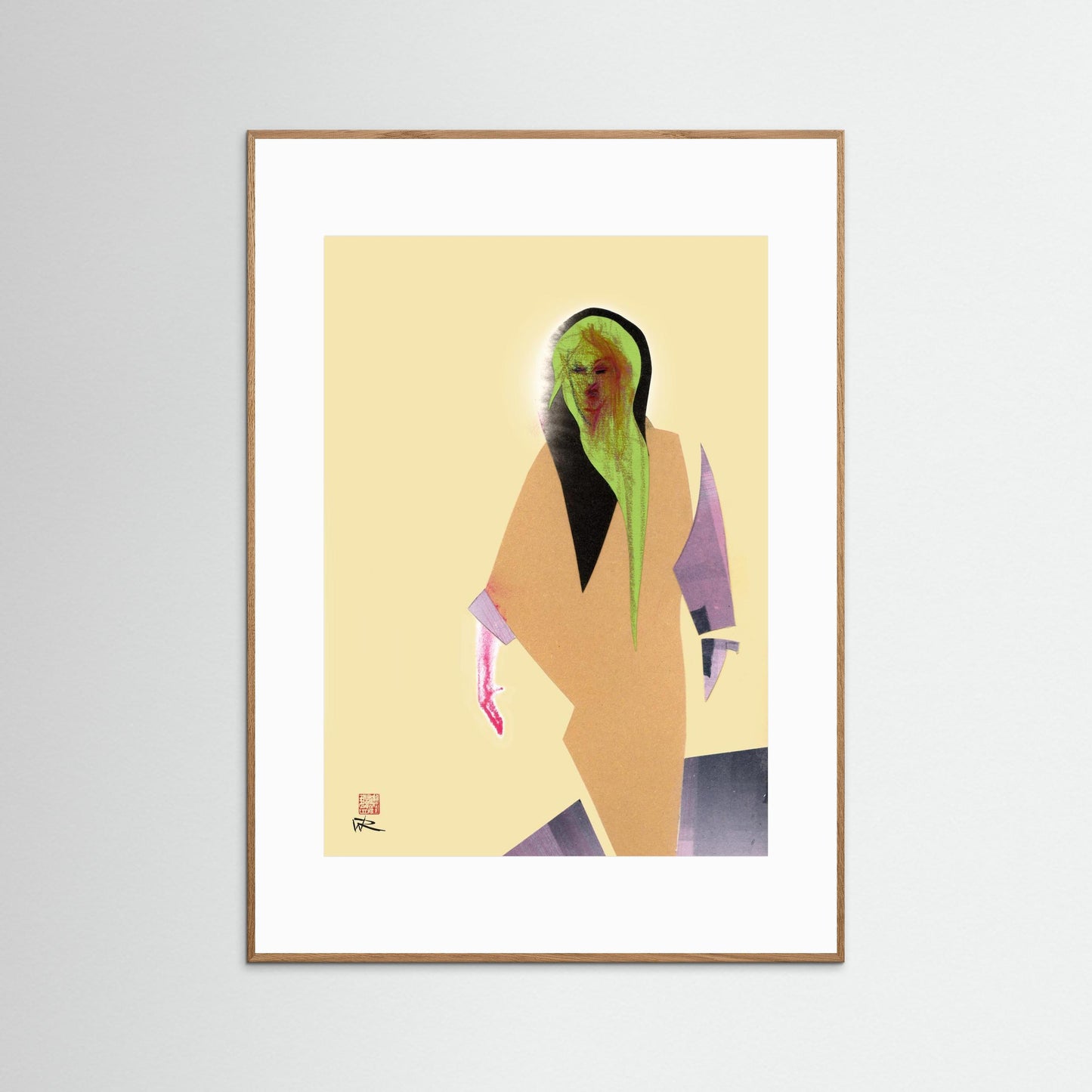 Zelena abstract figure - Paper print