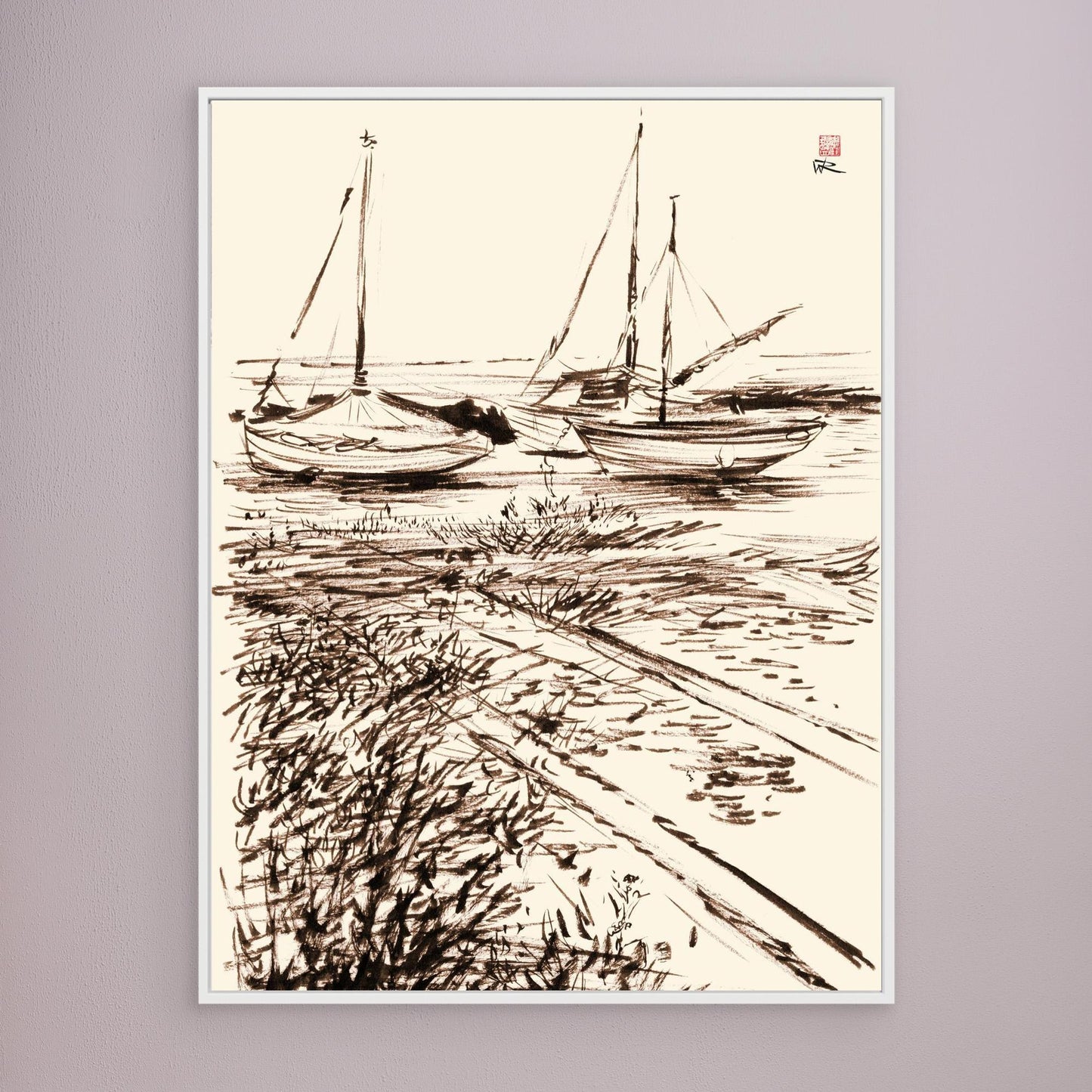 Boats in the mud at Blakeney
