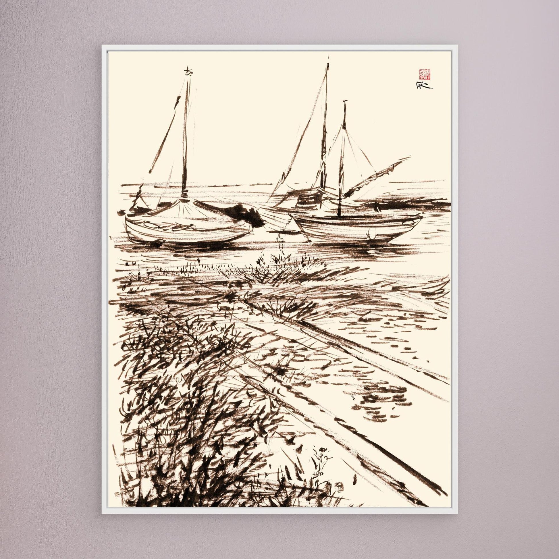 Boats in the mud at Blakeney