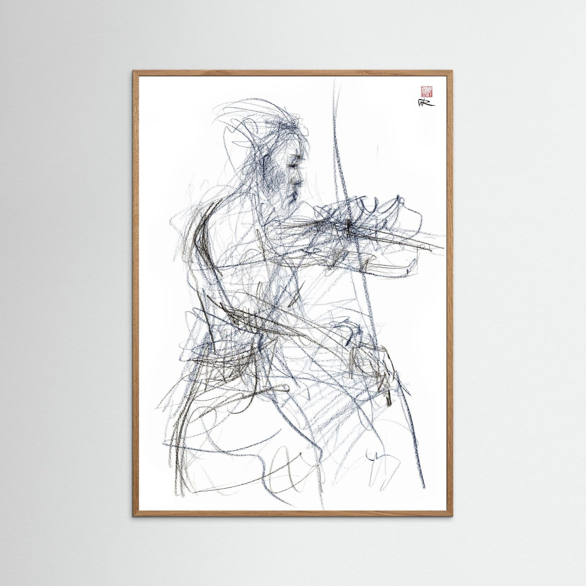 Charlotte Spruit on violin - Paper print