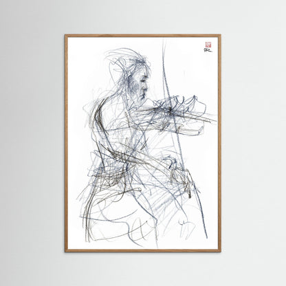 Charlotte Spruit on violin - Paper print