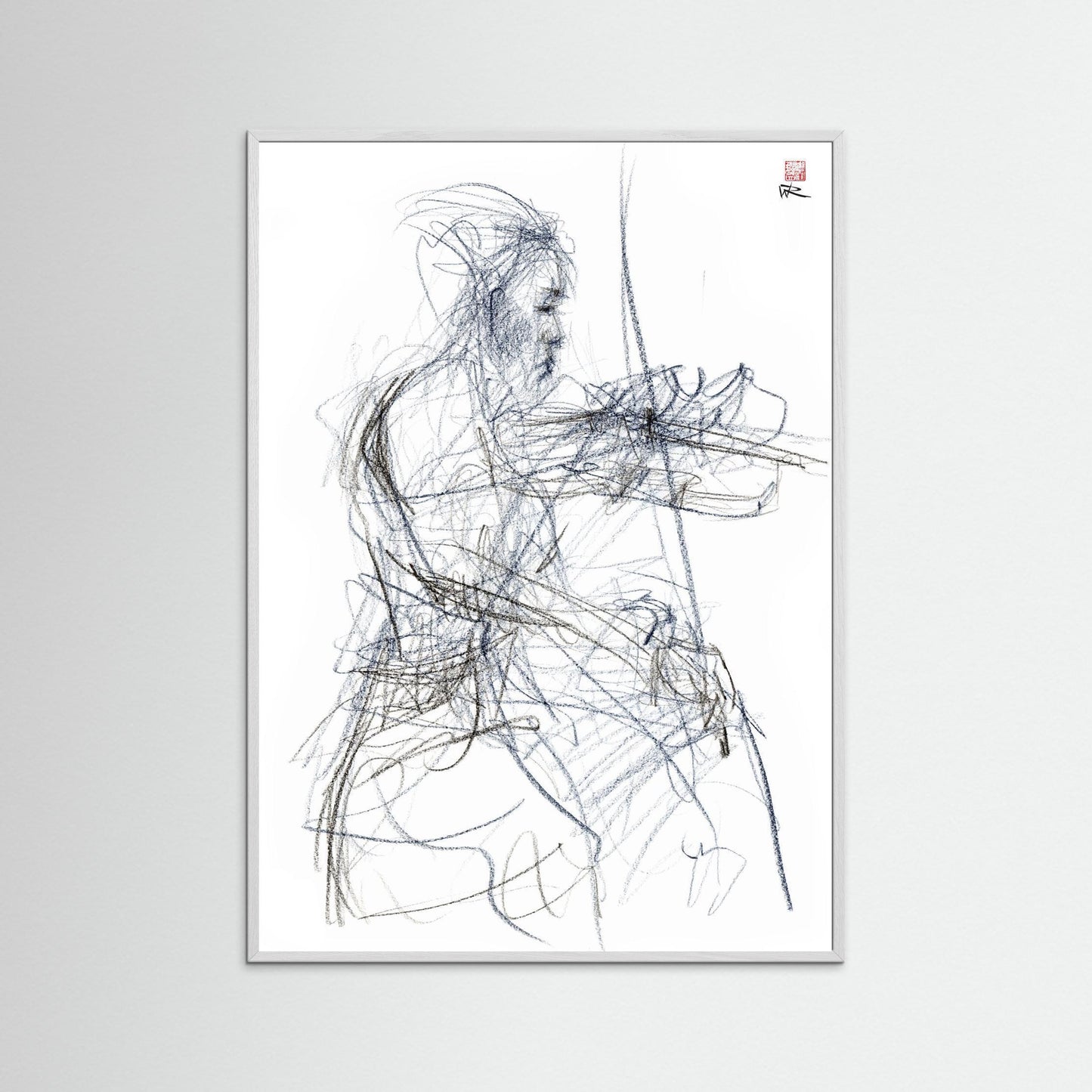 Charlotte Spruit on violin - Paper print