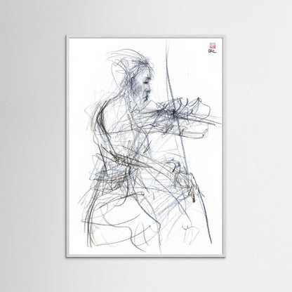 Charlotte Spruit on violin - Paper print