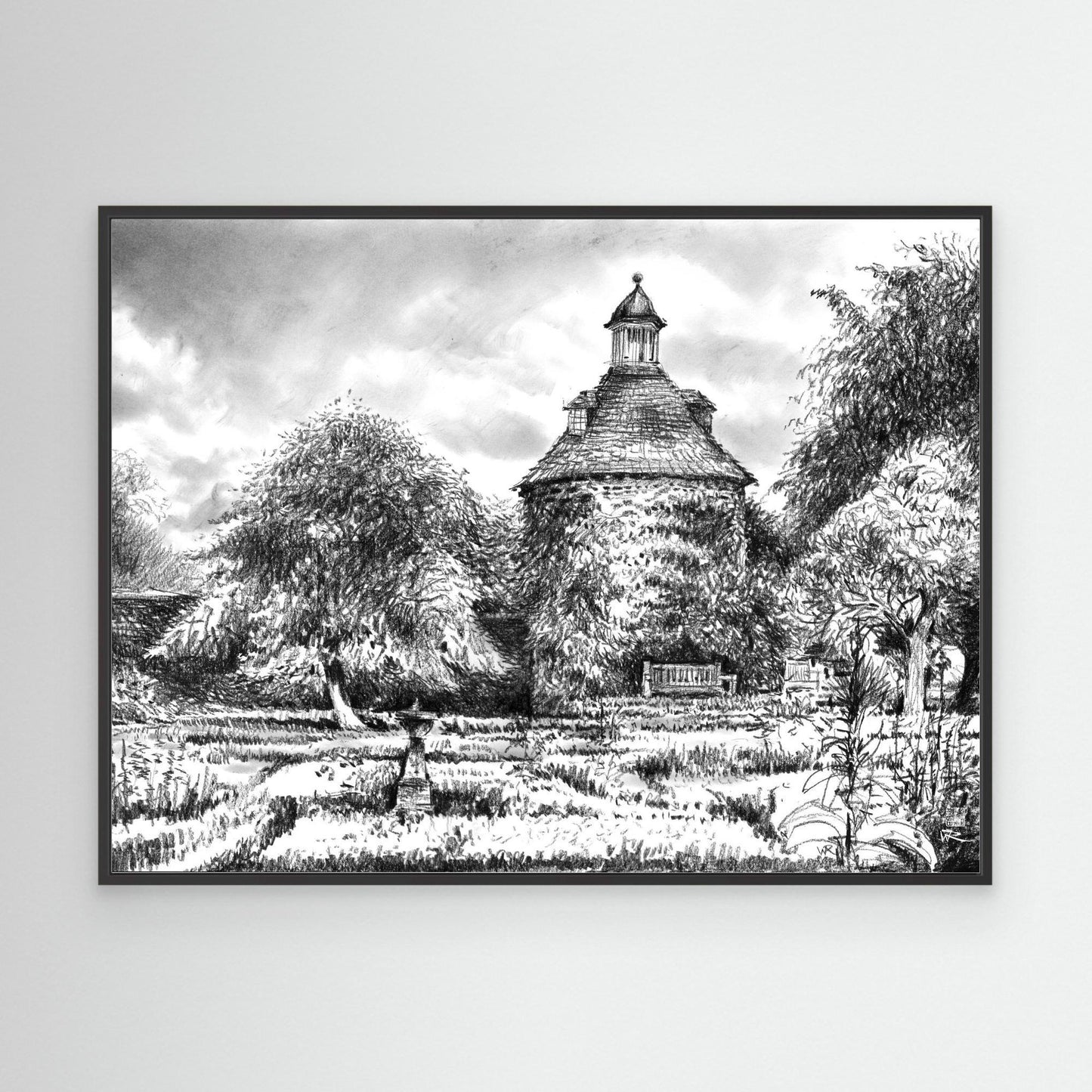 Rousham pigeon house - Canvas print