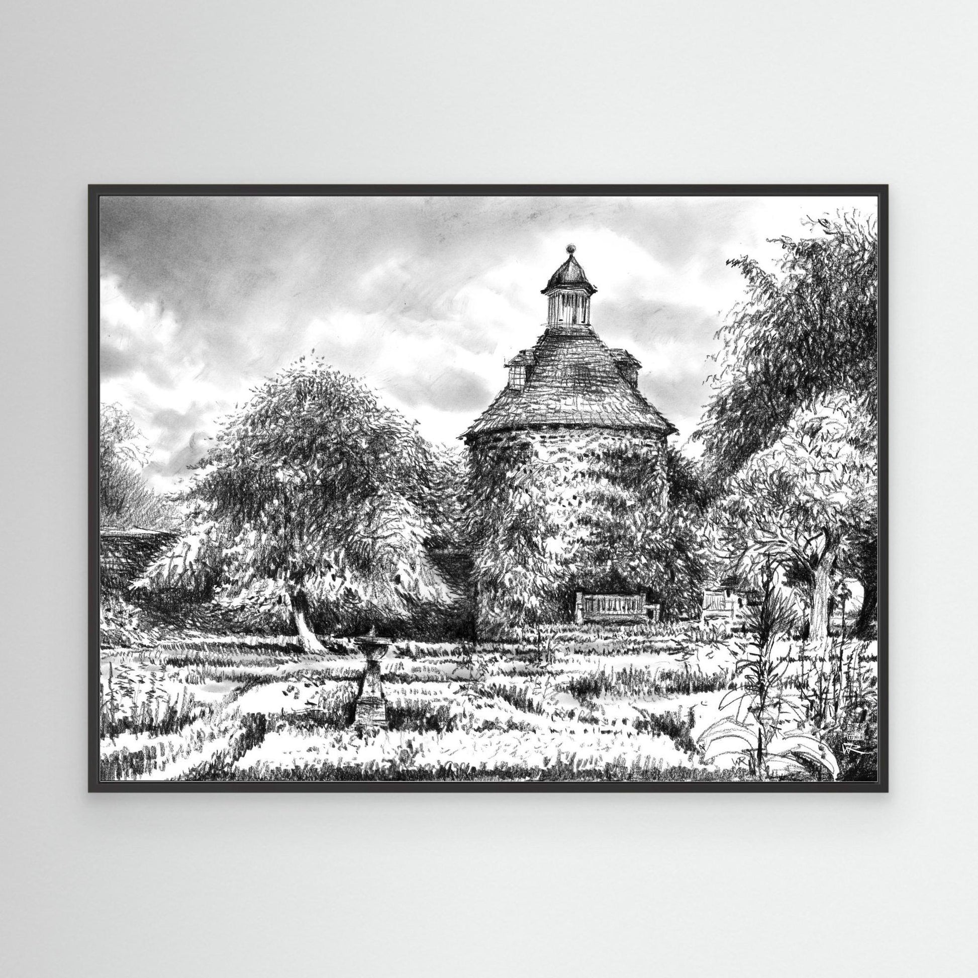 Rousham pigeon house - Canvas print